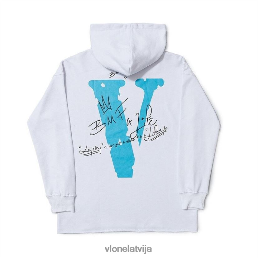 vīriešiem tops Vlone death b4 dishonor balta kapuce 6BLFRJ47