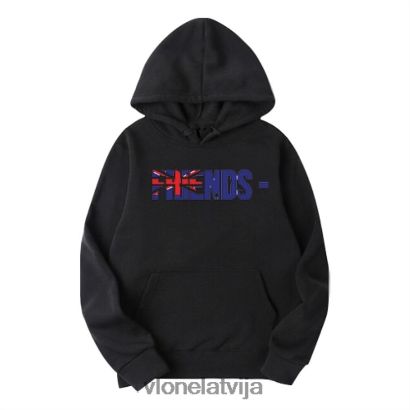 vīriešiem tops Vlone draugi aus hoodie melna 6BLFRJ38
