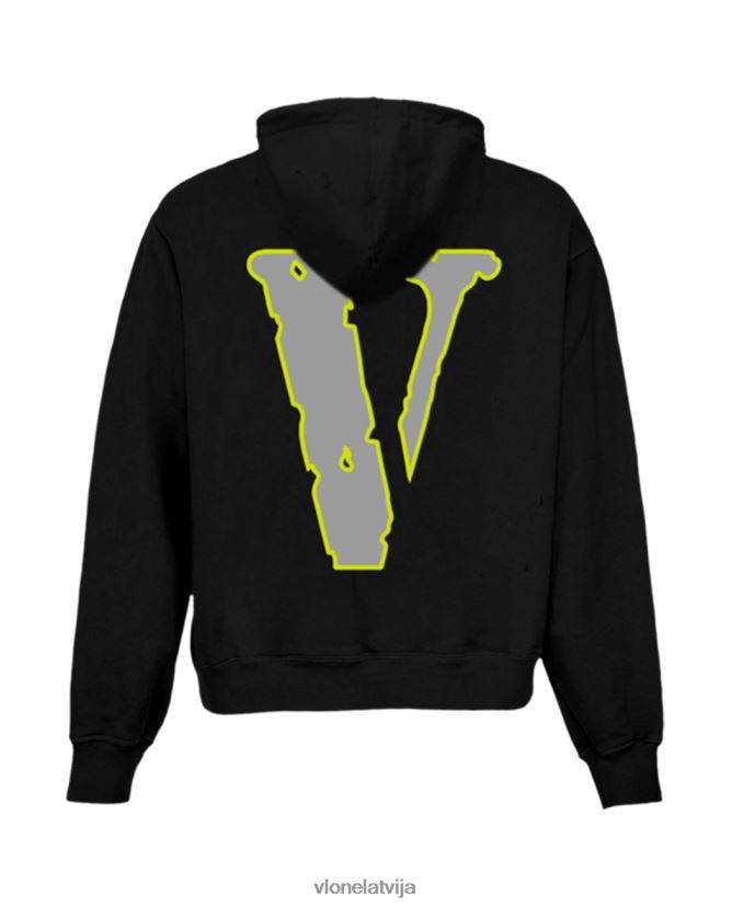 vīriešiem tops Vlone juice wrld moty hoodie melna 6BLFRJ11