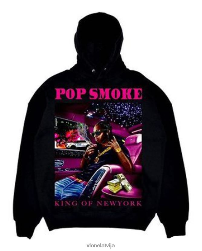 vīriešiem tops Vlone pop dūmu karalis no ny hoodie black 6BLFRJ39