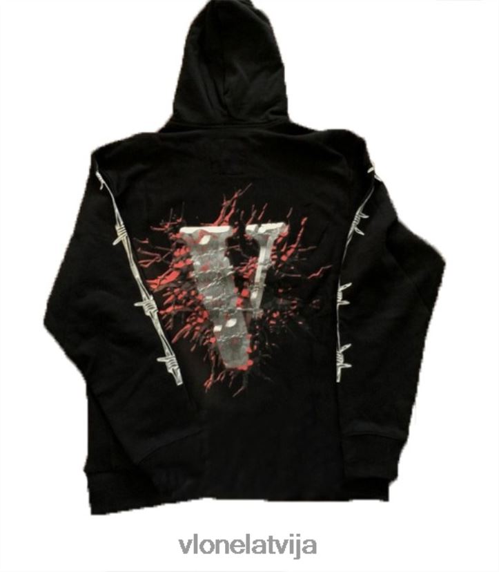 vīriešiem tops Vlone sulu wrld splatter melna kapuce 6BLFRJ13