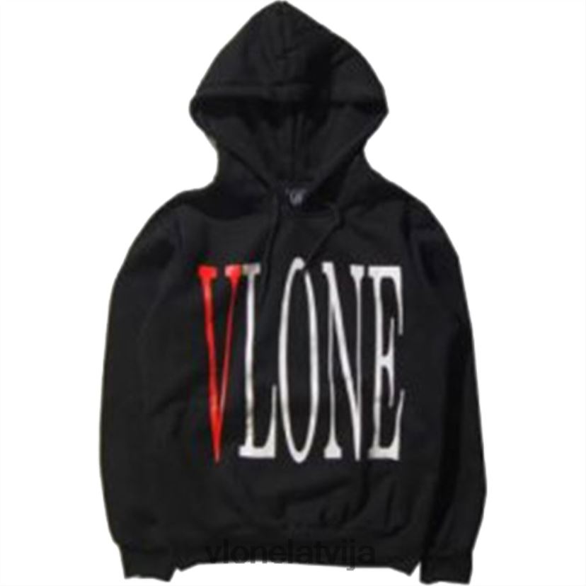 vīriešiem tops Vlone štāpeļšķiedrām streetwear kapuci melna 6BLFRJ79