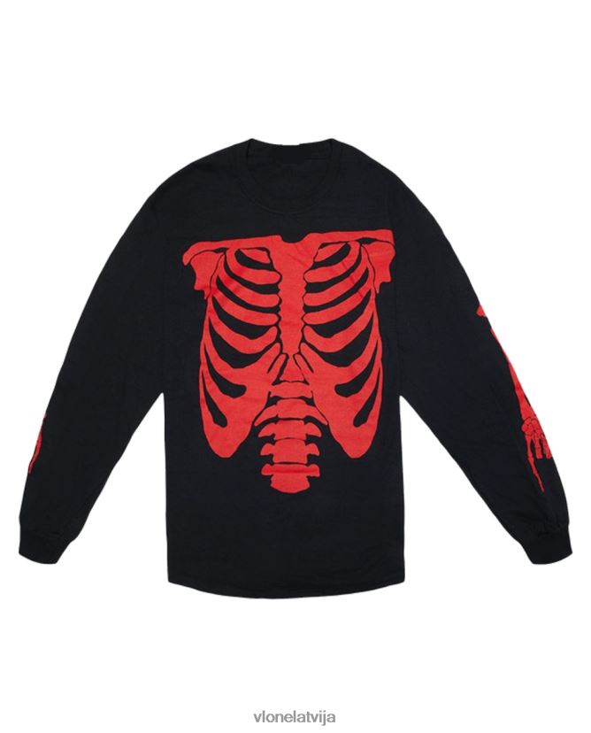 vīriešiem tops Vlone playboi carti die lit tour ribcage longsleeve black 6BLFRJ379