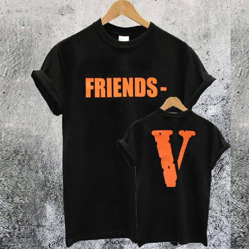 vīriešiem tops Vlone draugi apdrukā t kreklu 6BLFRJ366