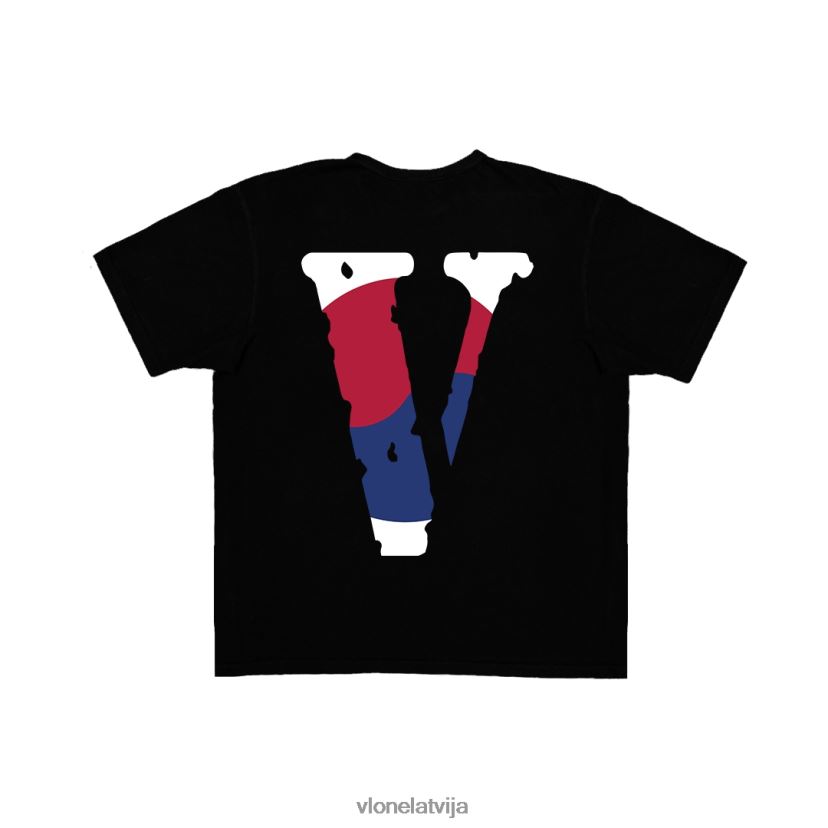 vīriešiem tops Vlone draugi kor t krekls melns 6BLFRJ257