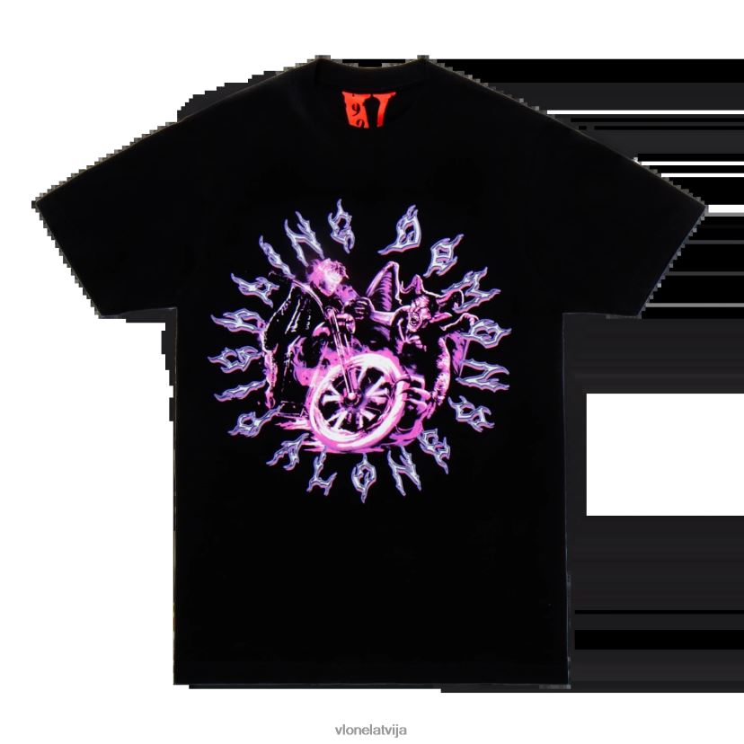 vīriešiem tops Vlone juice wrld rider tee melns 6BLFRJ116