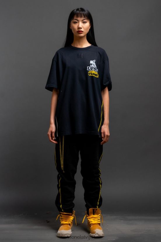 vīriešiem tops Vlone melns politikas t krekls no rhinestone 6BLFRJ111