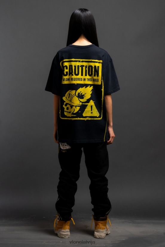 vīriešiem tops Vlone melns politikas t krekls no rhinestone 6BLFRJ111