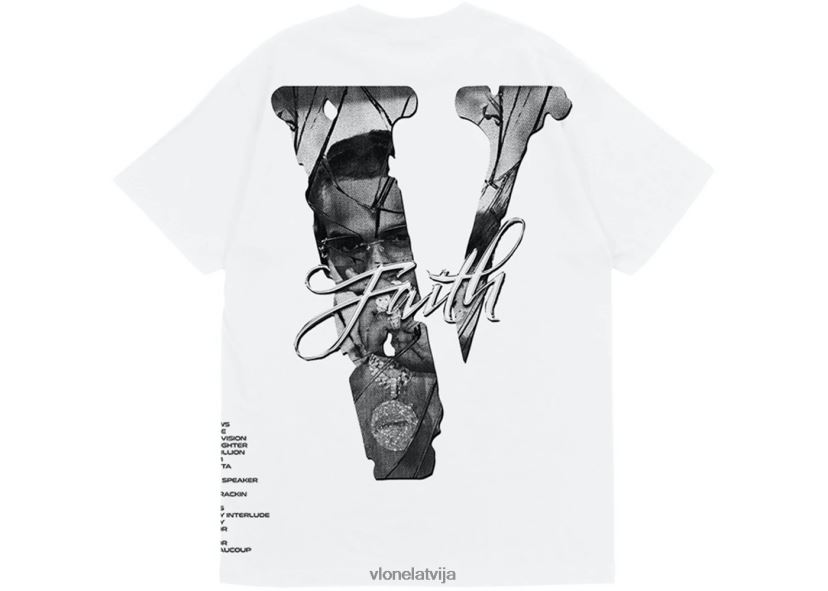 vīriešiem tops Vlone pop dūmu ticība Ņujorkas karalis balts t krekls 6BLFRJ191